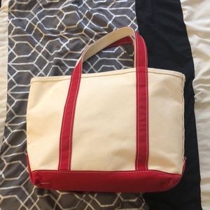 Red LL Bean Boat Tote